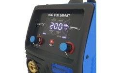 Inverterinis suvirinimo aparatas MIG 200 SMART su važiuokle bei vieta dujų balionui