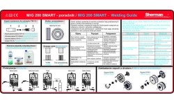 MIG 200 SMART inverter welder with wheels and cylinder shelf