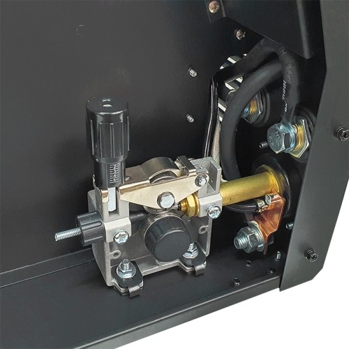 Inverter welder DUALMIG 210 S4 with wheels and cylinder shelf