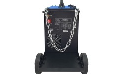 Inverter welder DUALMIG 210 S4 with wheels and cylinder shelf