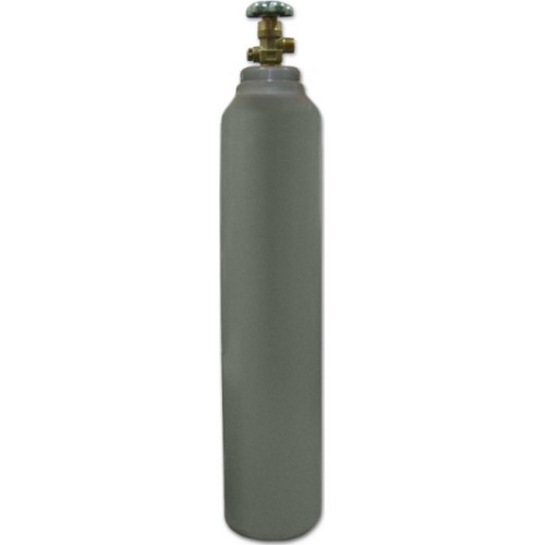Dujų balionas (užpildytas CO₂ dujom) su nusodinimo vamzdeliu, skirta pildyti SodaStream balionėlius