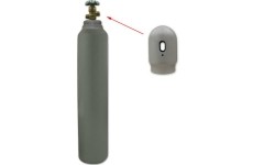 Dujų balionas (užpildytas CO₂ dujom) su nusodinimo vamzdeliu, skirta pildyti SodaStream balionėlius
