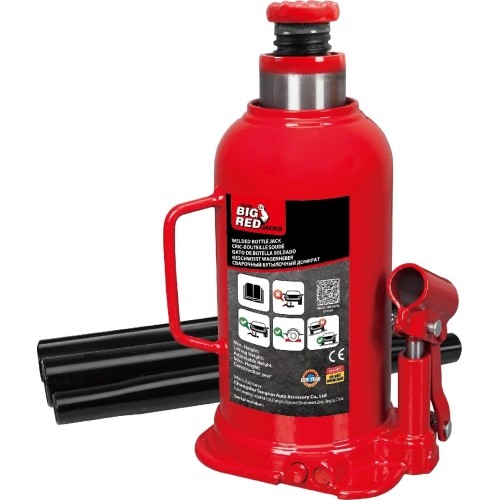 Welded hydraulic bottle jack - 5.0t, Hmin/max-207/402mm