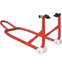 Motorcycle support stand for rear wheel