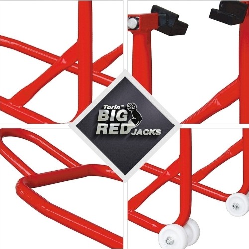 Motorcycle support stand for rear wheel