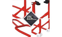 Motorcycle support stand for rear wheel