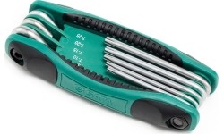 Sulankstomų TORX raktų rinkinys 8vnt. (TT9-T40) su kiauryme