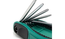 Sulankstomų TORX raktų rinkinys 8vnt. (TT9-T40) su kiauryme