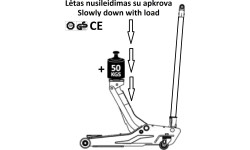 Welded hydraulic bottle jack - 20.0t, Hmin/max-235/445mm