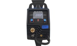 MIG 200 SMART inverter welder with wheels and cylinder shelf