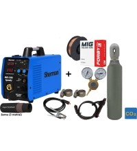 Inverter welder Sherman MIG 200 Speedy (machine + gas cylinder CO2 5L + gas reducer + wire + other)