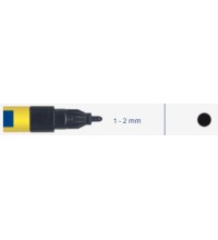 Markeris, pramoninis 1-2mm 3ml -  Juoda 