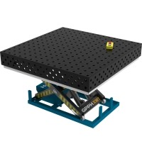 Welding table EXPERT 1500×1000 mm with hydraulic lifting system - 1500x1480mm