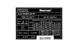Synergic welder Sherman DIGIMIG 200 HIT
