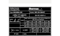 MIG 200 SMART inverter welder with wheels and cylinder shelf
