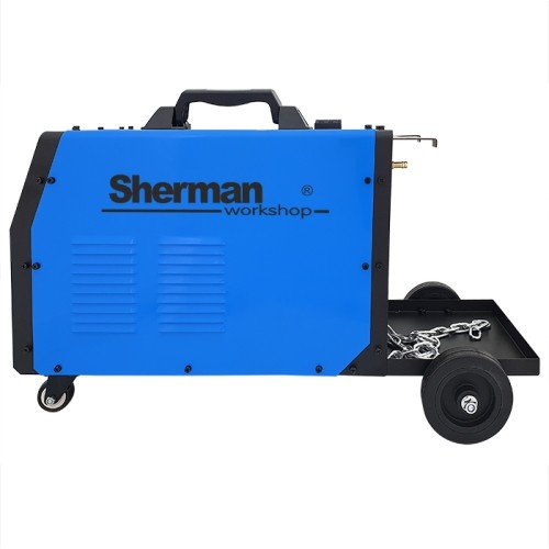 Inverter welder DUALMIG 210 S4 with wheels and cylinder shelf