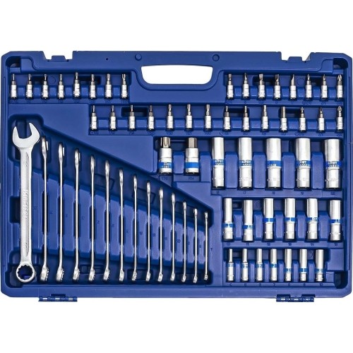 1/4" + 3/8" + 1/2" Galvučių ir raktų rinkinys 218vnt.