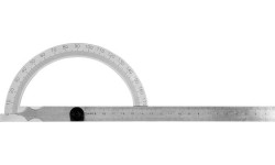 Protractor with ruler 150x200mm