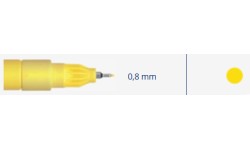 Marker, industrial, extra fine 0.8mm, 3ml, 1pc -  Geltona 