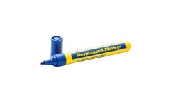 Marker, permanent, crossed 1-5mm, 1pc -  Mėlyna 