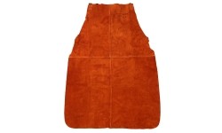 Welding apron, leather, orange