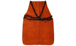 Welding apron, leather, orange