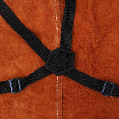 Welding apron, leather, orange