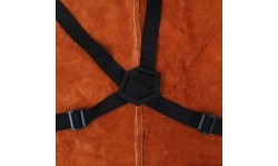 Welding apron, leather, orange