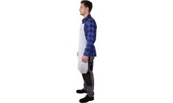 Prijuostė suvirinimui, balta, odinė