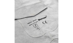 Welding apron, white, leather