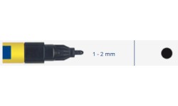Bleispitz Industrial paint markers - fine 1-2mm 3ml -  Juoda 