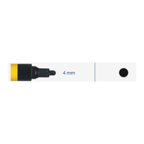 Marker, industrial 4mm, 8ml, 1pc -  Juoda 