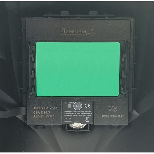 Suvirintojo skydelis Sherman-profi V4, TRUE COLOR, savaime tamsėjantis, su PAPR oro tiekimo sistema