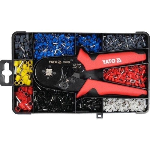 Ratchet crimping pliers with isolated connector set