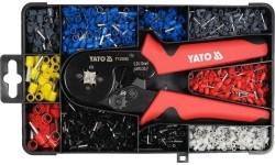 Ratchet crimping pliers with isolated connector set