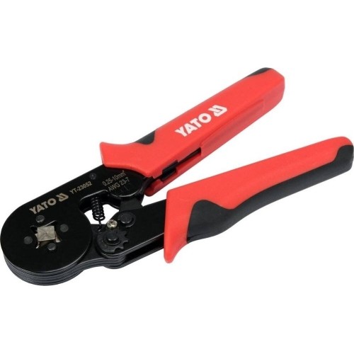 Ratchet crimping pliers with isolated connector set