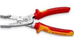 Replės elektros instaliacijos darbams daugiafunkcinės VDE 200mm KNIPEX