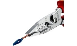 Replės elektros instaliacijos darbams daugiafunkcinės VDE 200mm KNIPEX