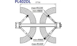 Hidraulinis dviejų kolonų keltuvas su mechaniniais fiksatoriais (su prailg. letenomis) 4t - 4.0t, 380V