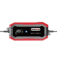 Įkroviklis akumuliatoriui automatinis LCD 12/24V 10A 240Ah