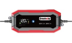 Įkroviklis akumuliatoriui automatinis LCD 12/24V 10A 240Ah
