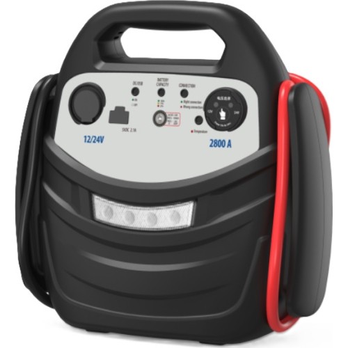 Multifunctional jump starter and charger 12/24V 1200/2400A 36Ah