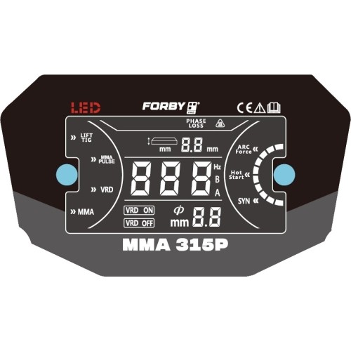 Inverterinis suvirinimo aparatas FORBY® MMA 315P LED       
