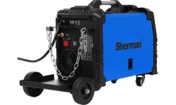Inverter welder DUALMIG 210 S4 with wheels and cylinder shelf