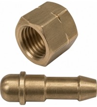 Jungtis žarnai su veržle E38L2 3/8, kairinis (9mm žarnai)