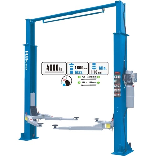 Clearfloor 2-post lift, 4.0t - 4.0t, 220V