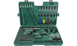1/4'' + 3/8'' + 1/2'' Galvučių ir raktų rinkinys 190vnt. 6-kampės