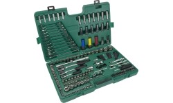 1/4'' + 3/8'' + 1/2'' Galvučių ir raktų rinkinys 190vnt. 6-kampės