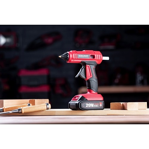Akumuliatorinis klijų pistoletas WORCRAFT 20V LI-ION