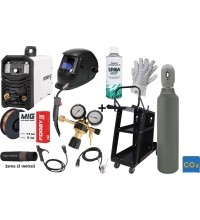 PRODUCT PACK Inverter welding machine FORBY® MIG 210FX + CO2 cylinder 8l with accessories